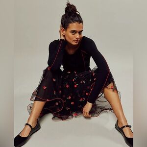 NWOT Free People Cherry Amour Skirt